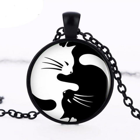 Yin Yang Cat Necklace