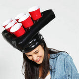 Inflatable Ping Pong Cup Holder Hats Game