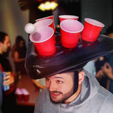 Inflatable Ping Pong Cup Holder Hats Game